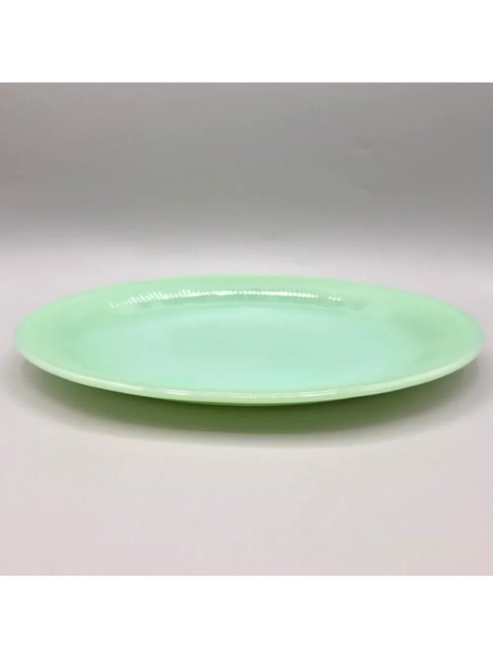 Fire-King Jane Ray Jadeite Green Glass Oval Serving Platter 12